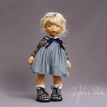 Load image into Gallery viewer, Agneta, angelic natural fiber art doll
