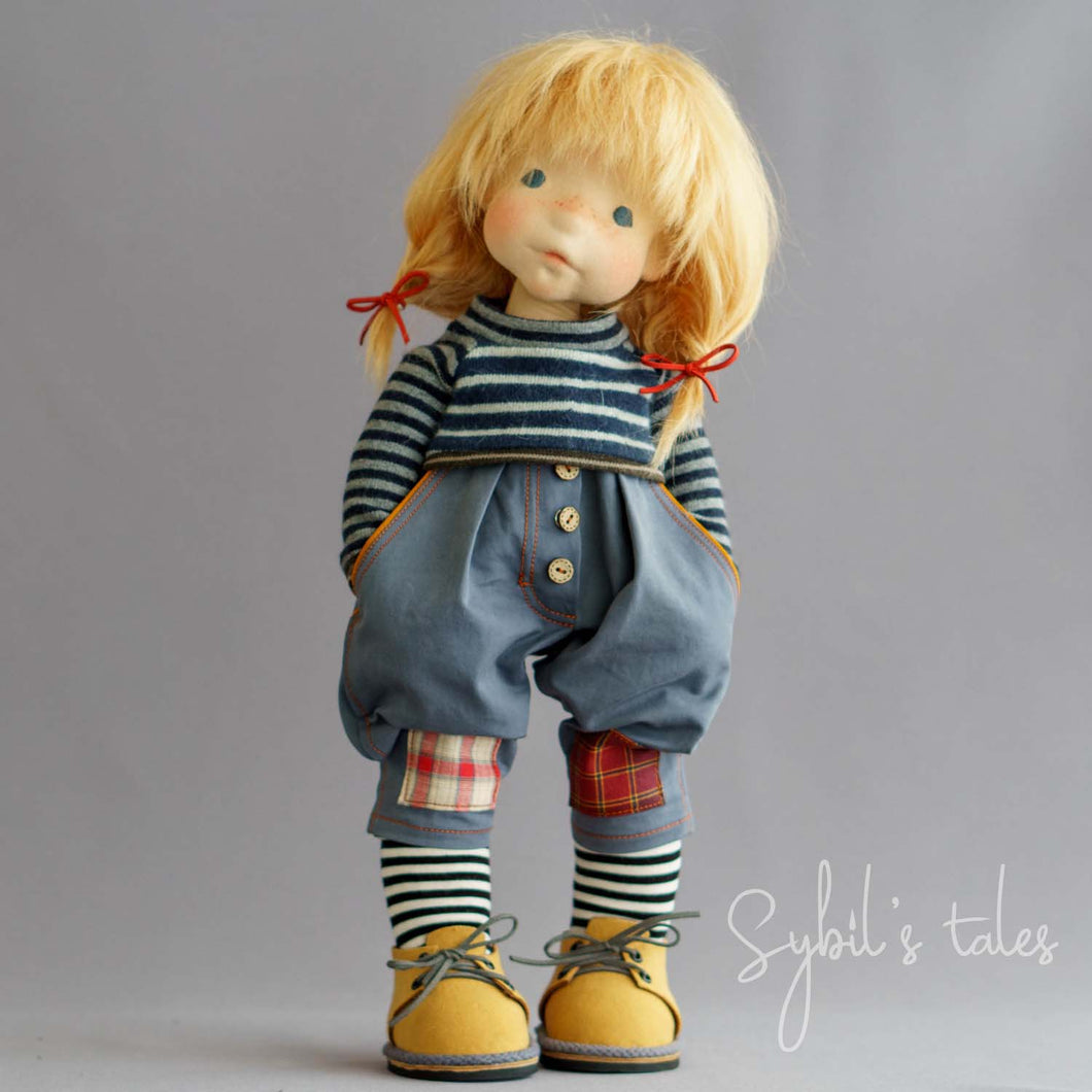Eva-Lotta - Natural Fiber Art Doll